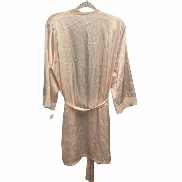 Vintage Expression Blush Embroidered Satin Robe M - Picture 4 of 6